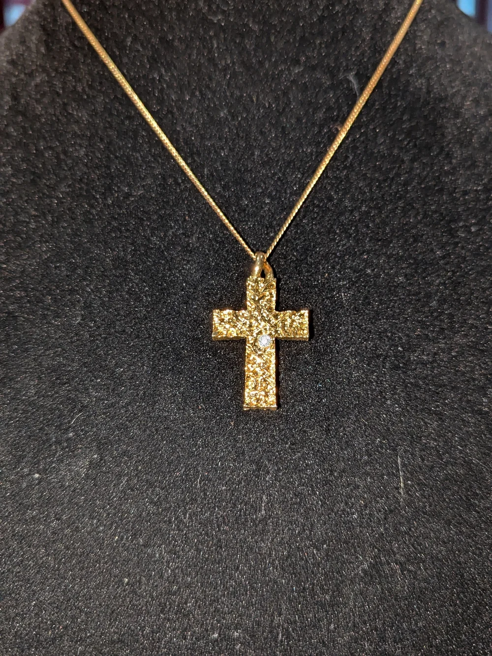 Gold Cross Pendant Necklace - Men's Jewelry